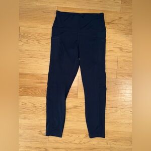 Navy Blue High-Waisted Leggings